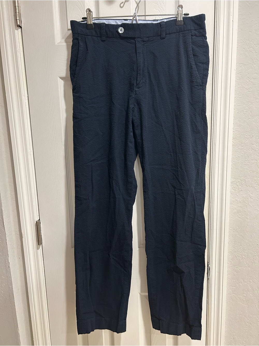 Brooks Brothers Navy Seersucker pants | 32x32